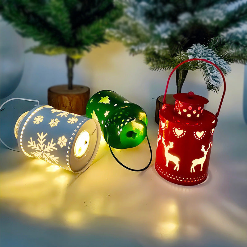 LED Christmas Candle Lantern - Nordic Style Holiday Decoration