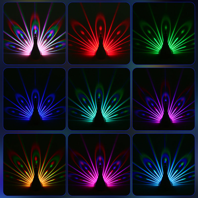 Peacock 3D Wall Lamp - Ambient Lighting Decor