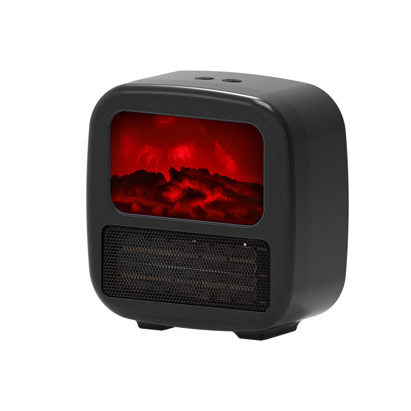 Portable 3D Flame Electric Heater – 1000W Warm Air Fan for Small Rooms