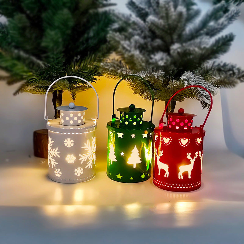 LED Christmas Candle Lantern - Nordic Style Holiday Decoration