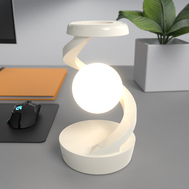 Moon Desk Lamp with Wireless Charging - Sensor Control Night Lamp