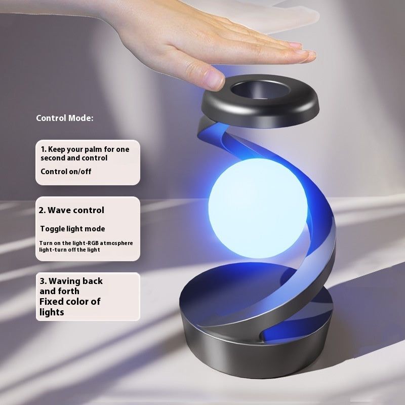 Moon Desk Lamp with Wireless Charging - Sensor Control Night Lamp