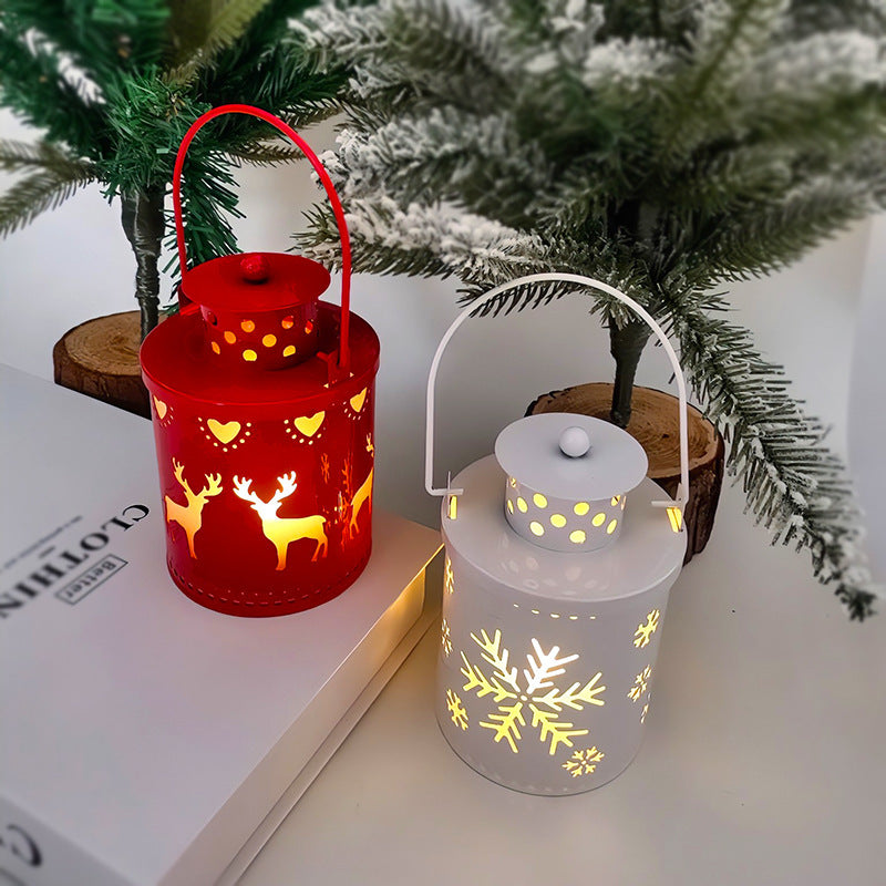 LED Christmas Candle Lantern - Nordic Style Holiday Decoration